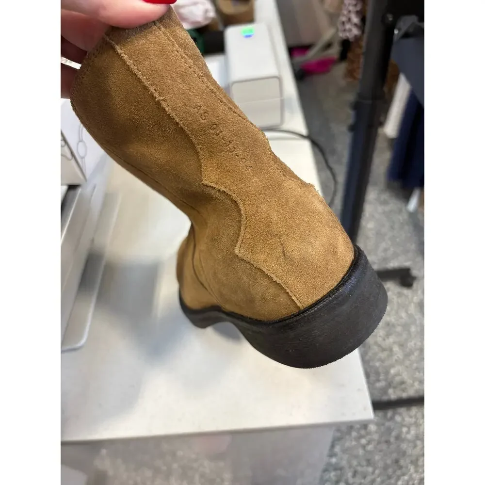 SZ MENS 9 ALLSAINTS Lang Suede Zip Up Boots